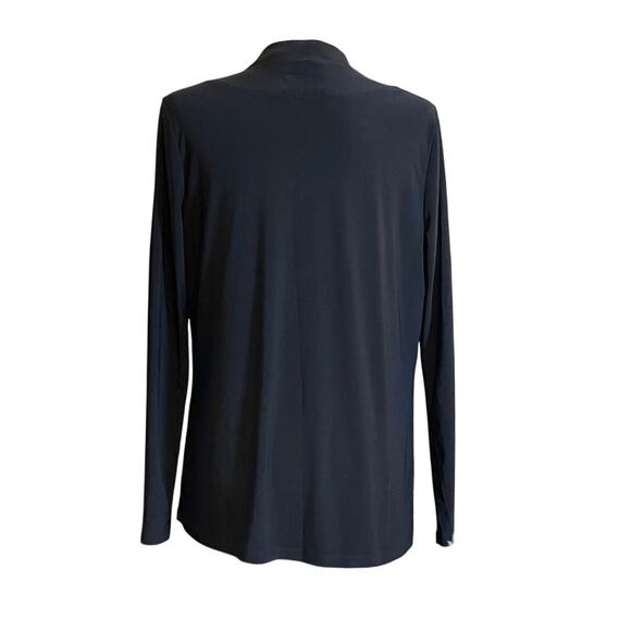 Attitudes by Renee Size Small Black Jersey Knit 2-piece SS Top and Cardigan Set - Picture 3 of 8